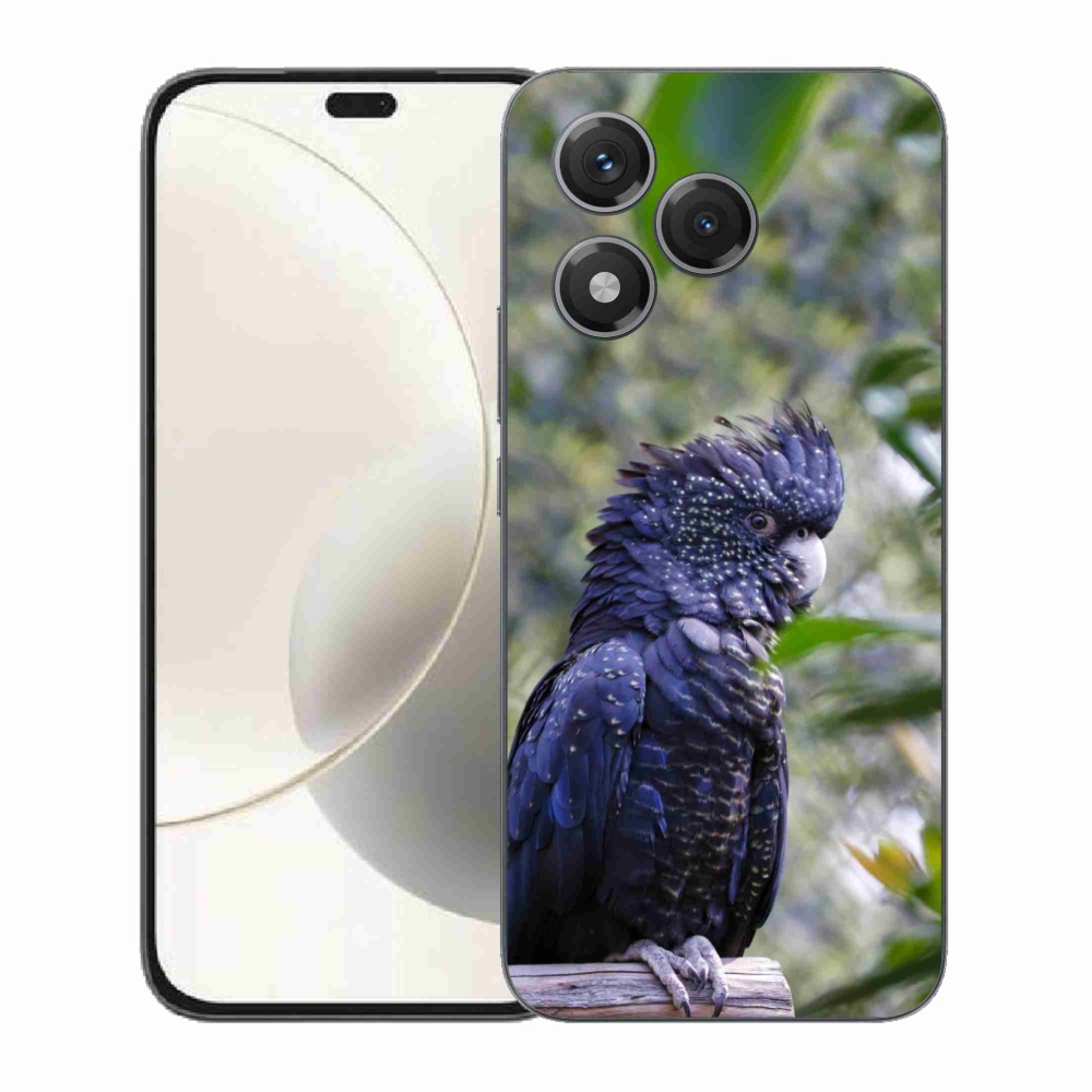 Gelový kryt mmCase na Honor 400 Lite - papoušek kakadu černý