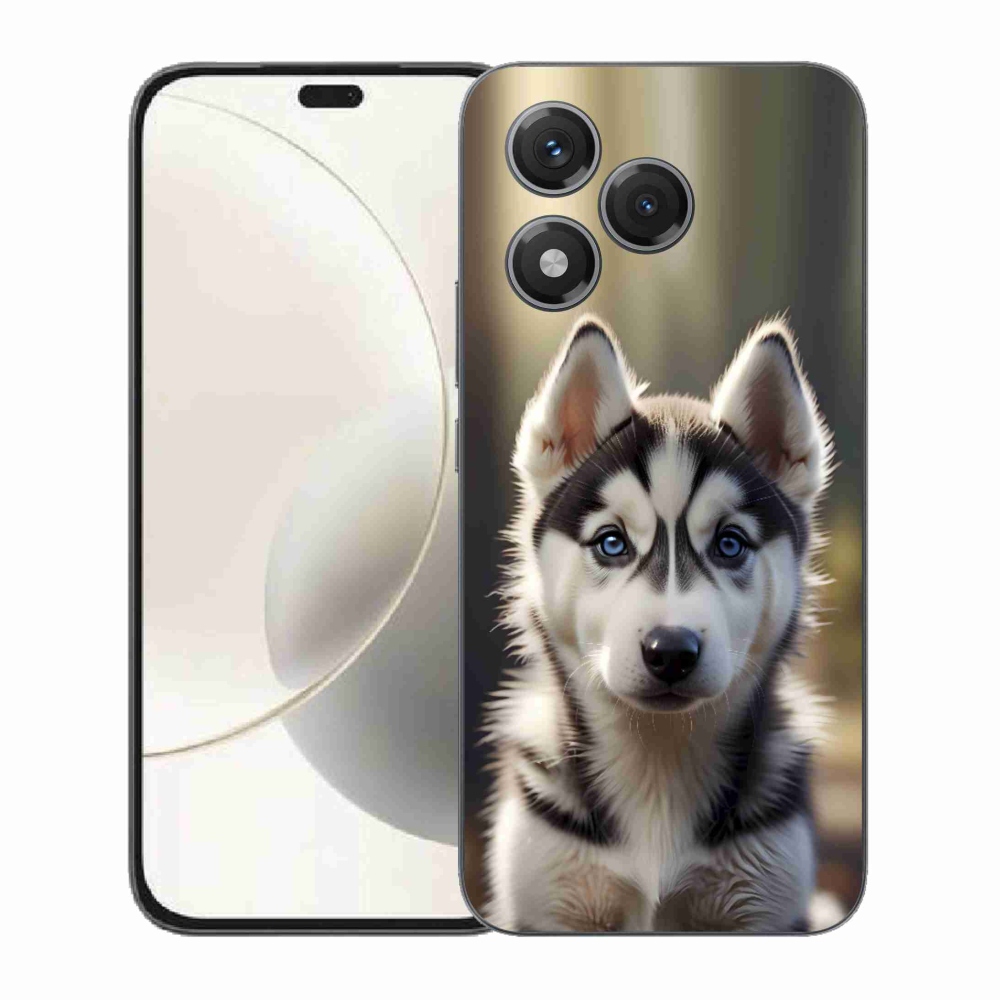 Gelový kryt mmCase na Honor 400 Lite - roztomilý sibiřský husky