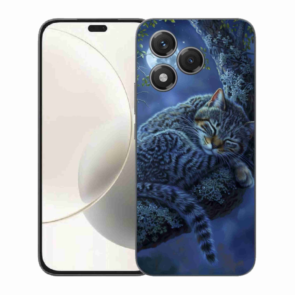 Gelový kryt mmCase na Honor 400 Lite - spící kočka