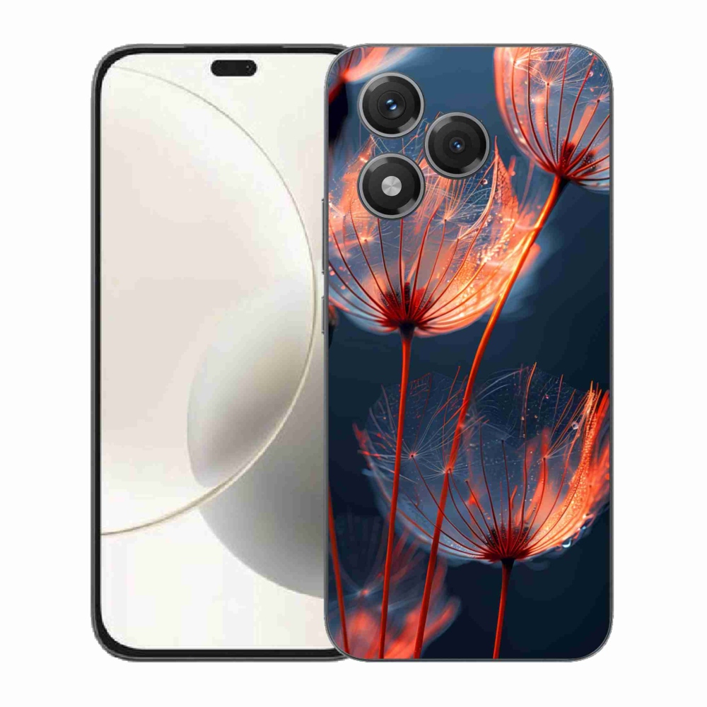 Gelový kryt mmCase na Honor 400 Lite - světélkující chmýří