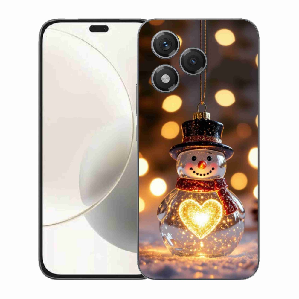 Gelový kryt mmCase na Honor 400 Lite - svítící vánoční sněhulák