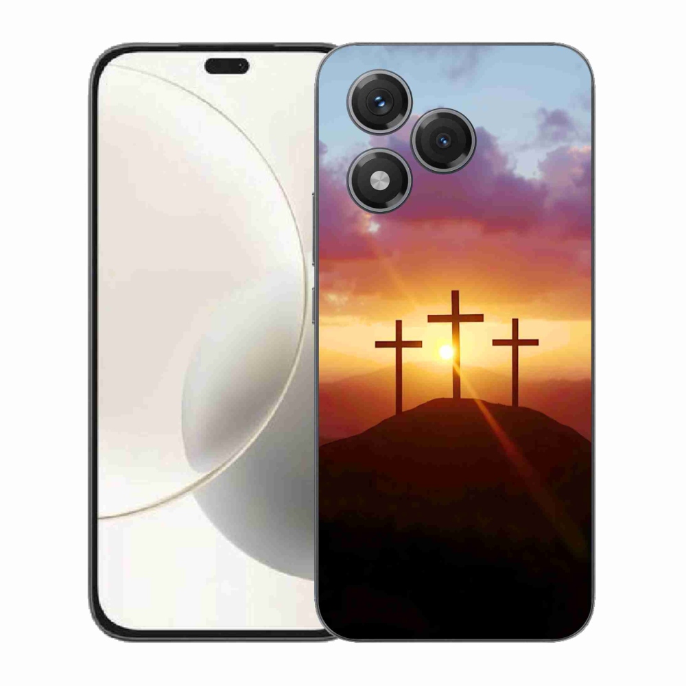 Gelový kryt mmCase na Honor 400 Lite - tři kříže