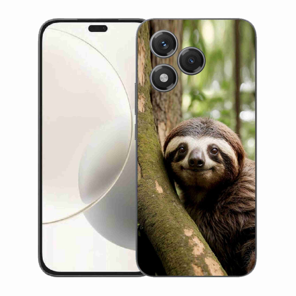 Gelový kryt mmCase na Honor 400 Lite - usměvavý lenochod