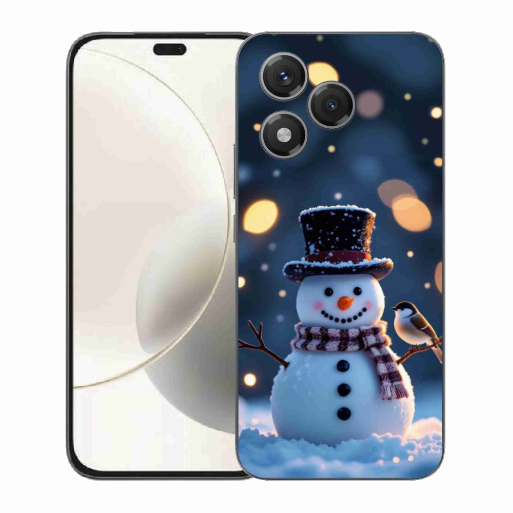 Gelový kryt mmCase na Honor 400 Lite - vánoční sněhulák