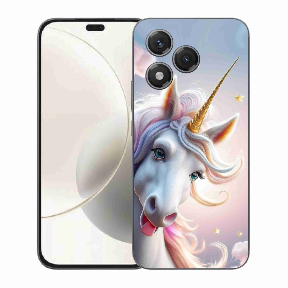 Gelový kryt mmCase na Honor 400 Lite - veselý jednorožec