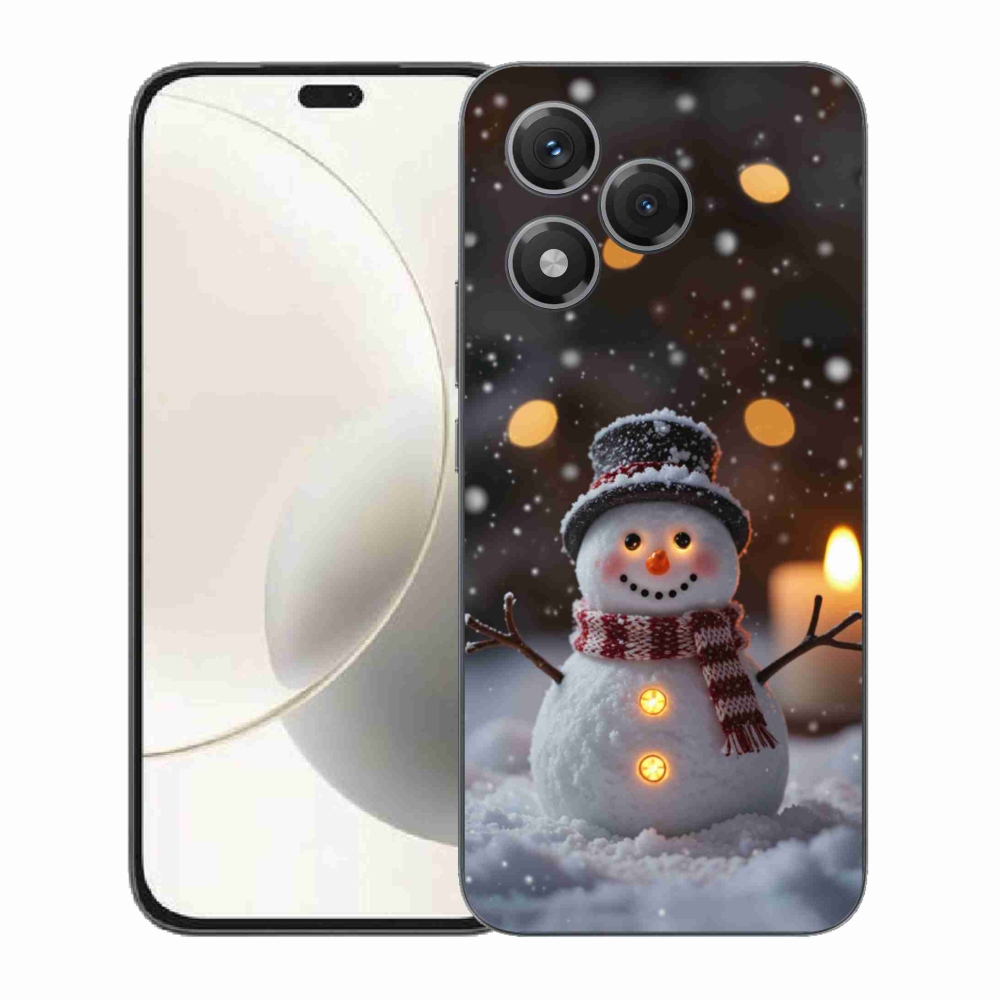 Gelový kryt mmCase na Honor 400 Lite - veselý sněhulák