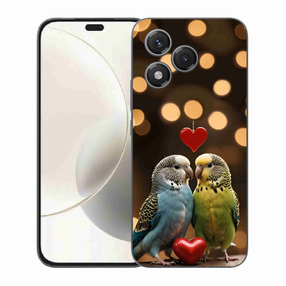 Gelový kryt mmCase na Honor 400 Lite - zamilovaní papoušci