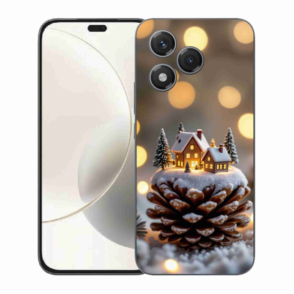 Gelový kryt mmCase na Honor 400 Lite - zimní vesnička