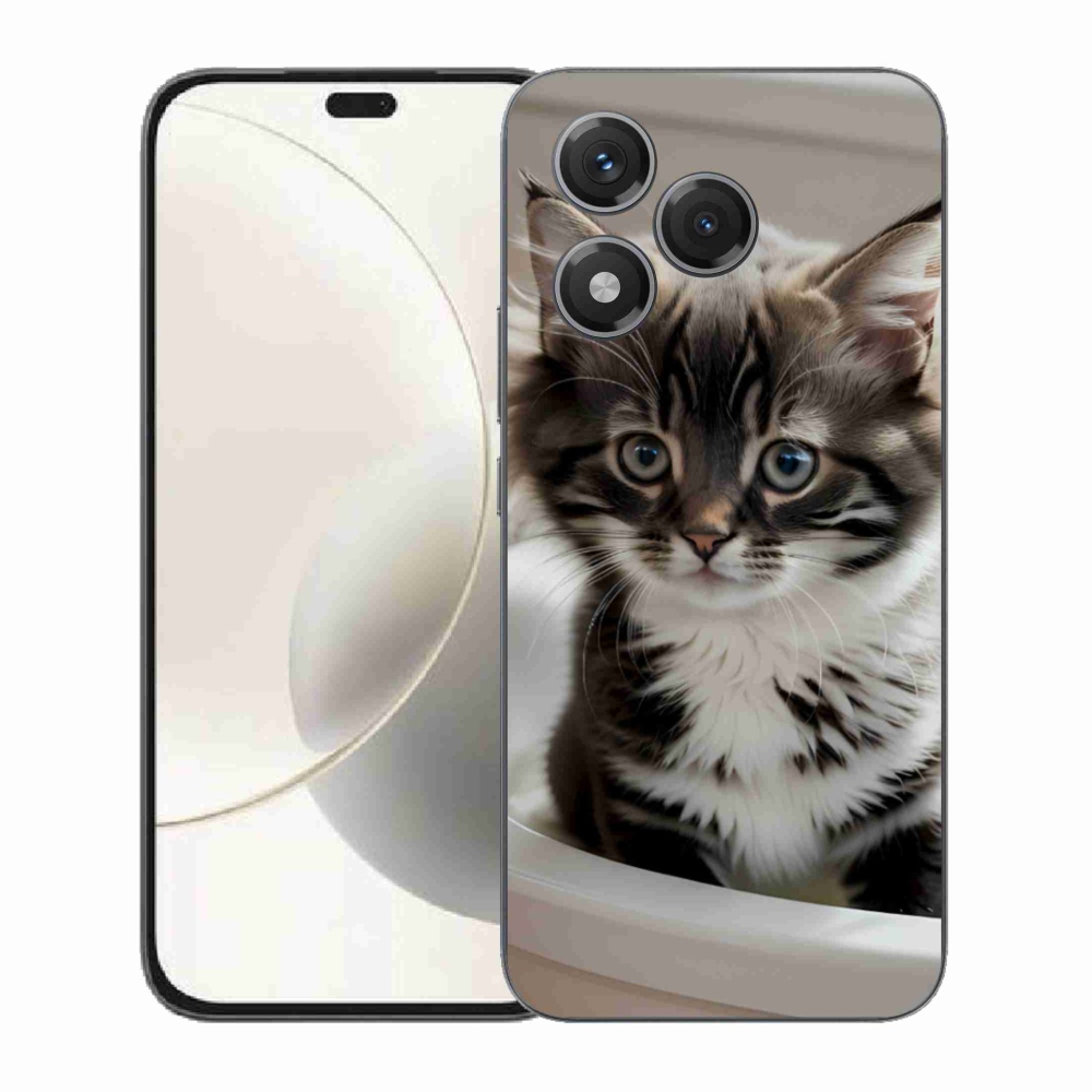 Gelový kryt mmCase na Honor 400 Lite - zvědavé kotě