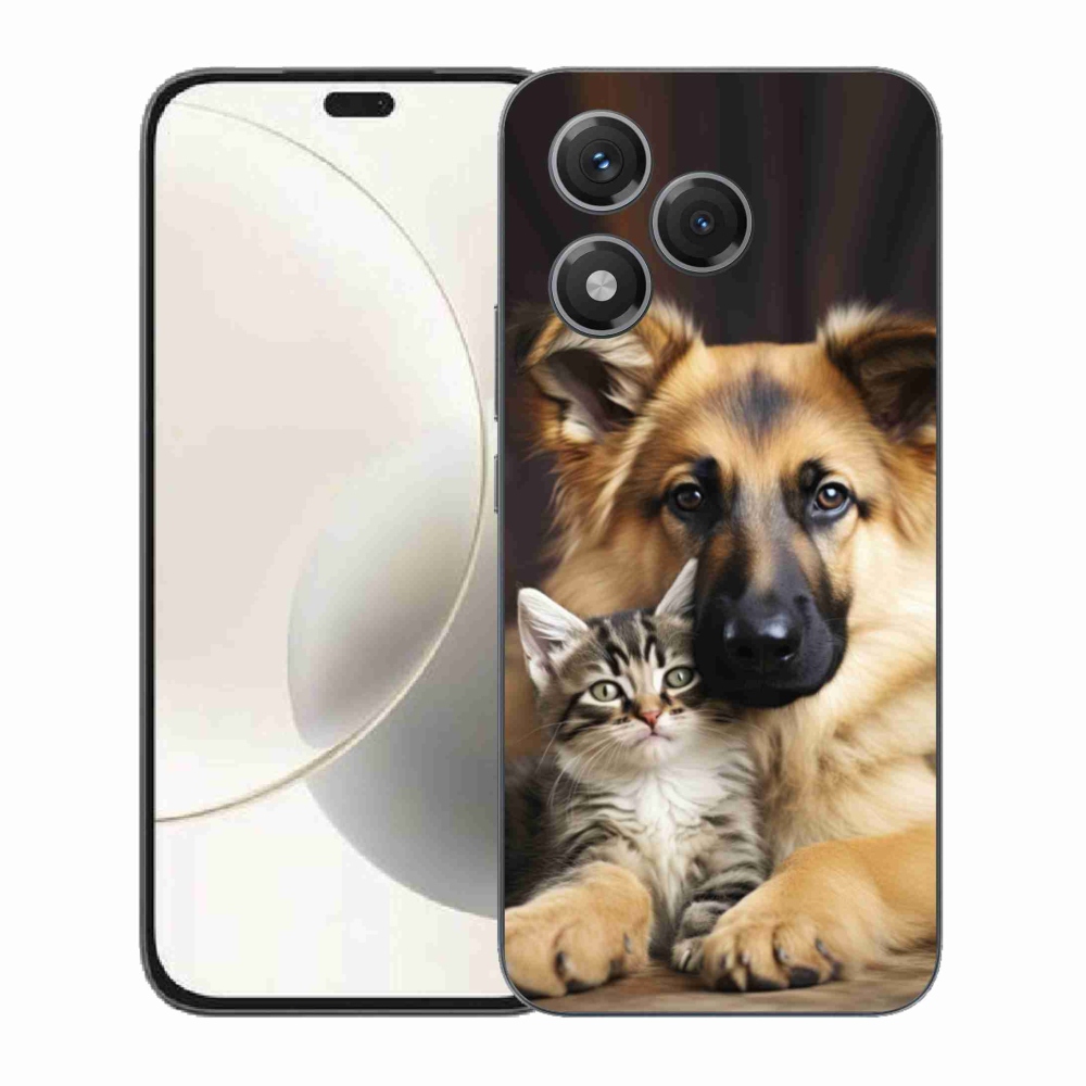 Gelový kryt mmCase na Honor 400 Lite - zvířecí přátelství