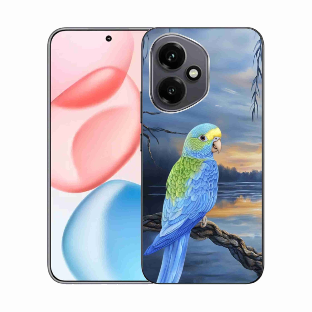 Gelový kryt mmCase na Honor 400 - modrý papoušek