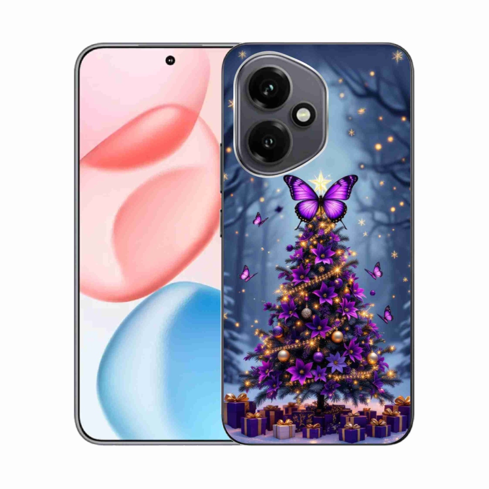 Gelový kryt mmCase na Honor 400 - motýlí vánoční stromek