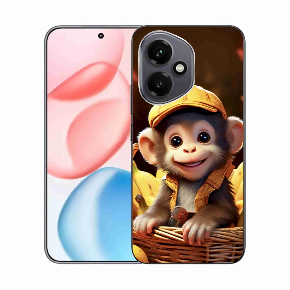 Gelový kryt mmCase na Honor 400 - opice v košíku