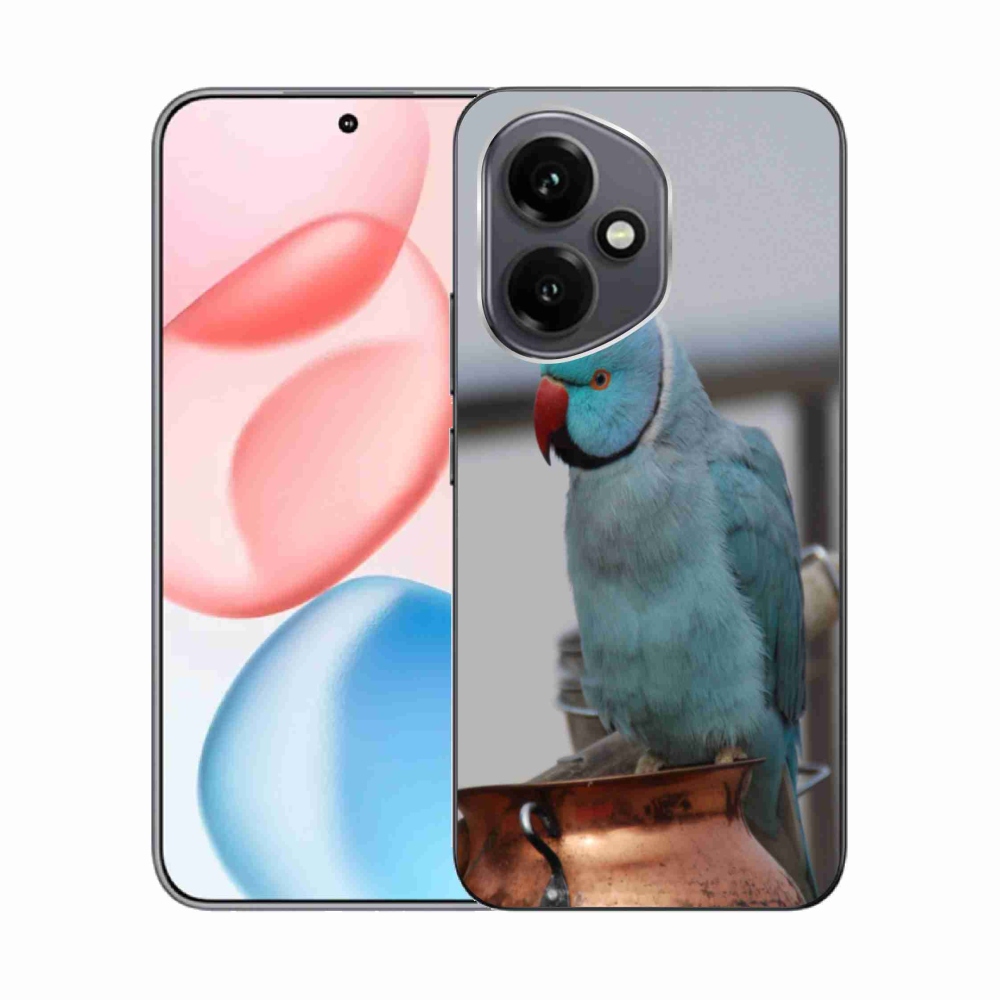 Gelový kryt mmCase na Honor 400 - papoušek alexandr modrý