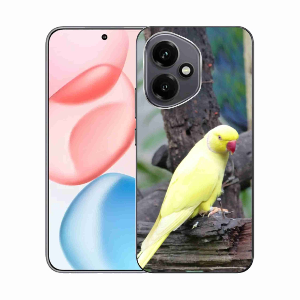 Gelový kryt mmCase na Honor 400 - papoušek alexandr žlutý