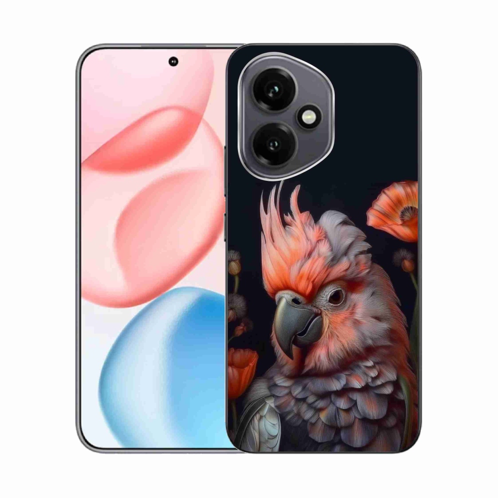 Gelový kryt mmCase na Honor 400 - papoušek kakadu v barvách