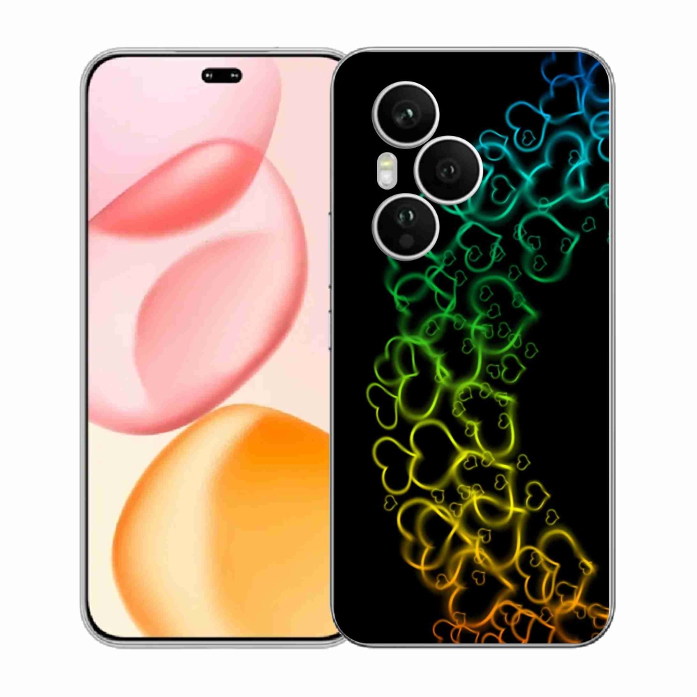 Gelový kryt mmCase na Honor 400 Pro - barevná srdíčka