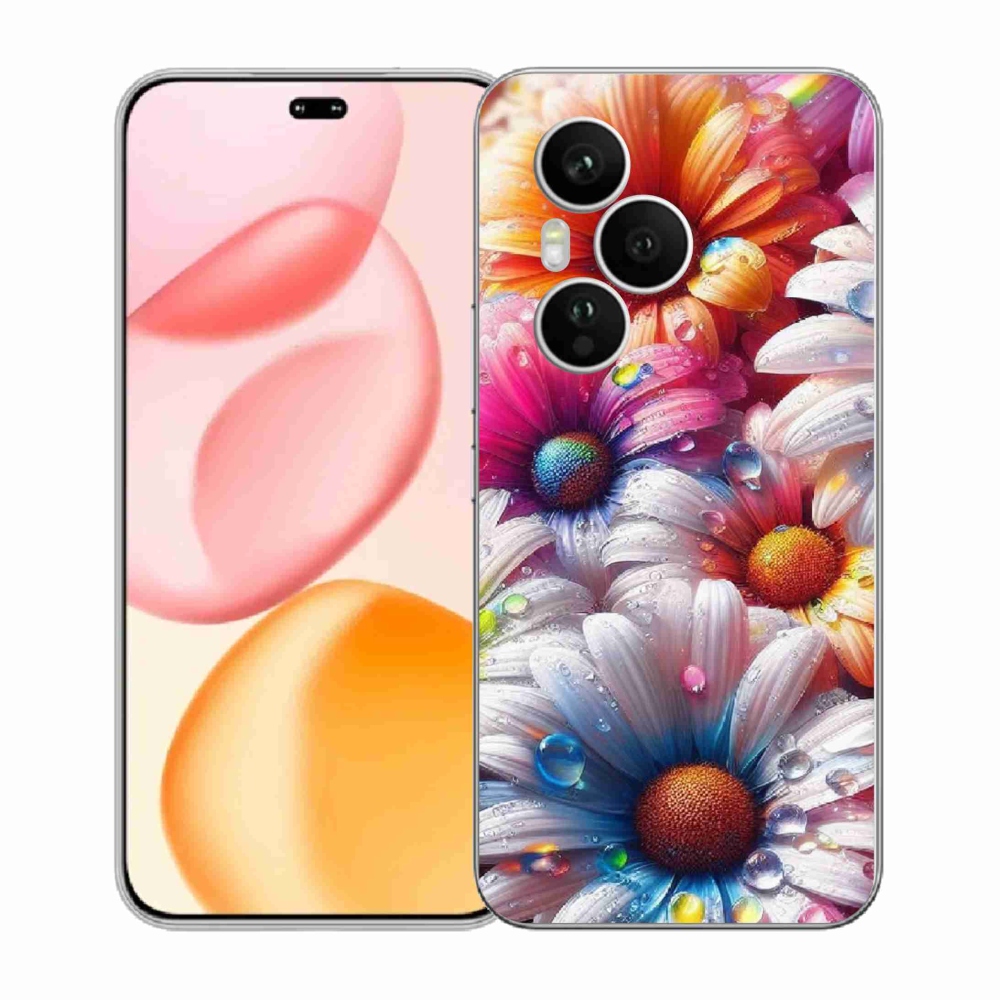 Gelový kryt mmCase na Honor 400 Pro - barevné kopretiny
