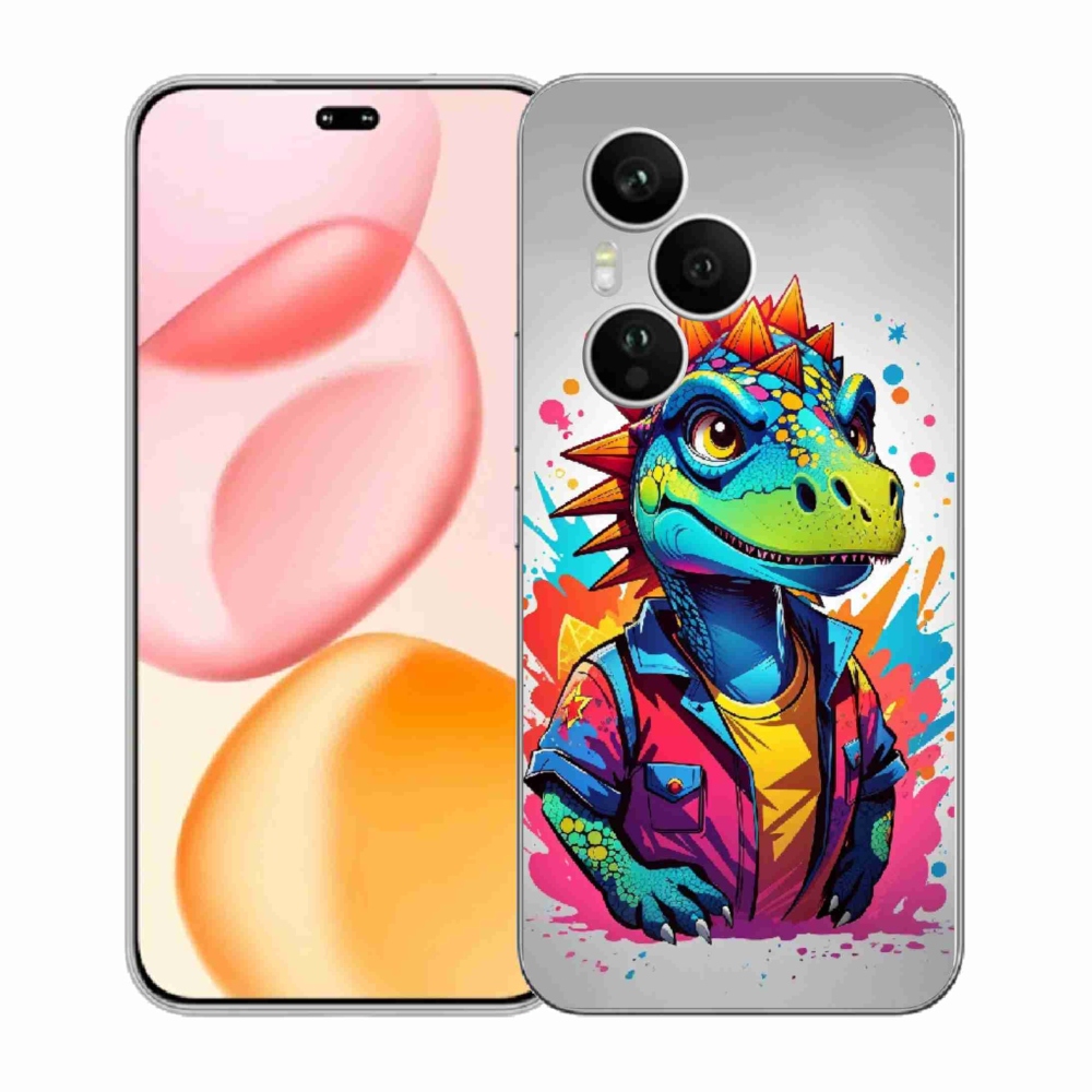 Gelový kryt mmCase na Honor 400 Pro - barevný dinosaurus