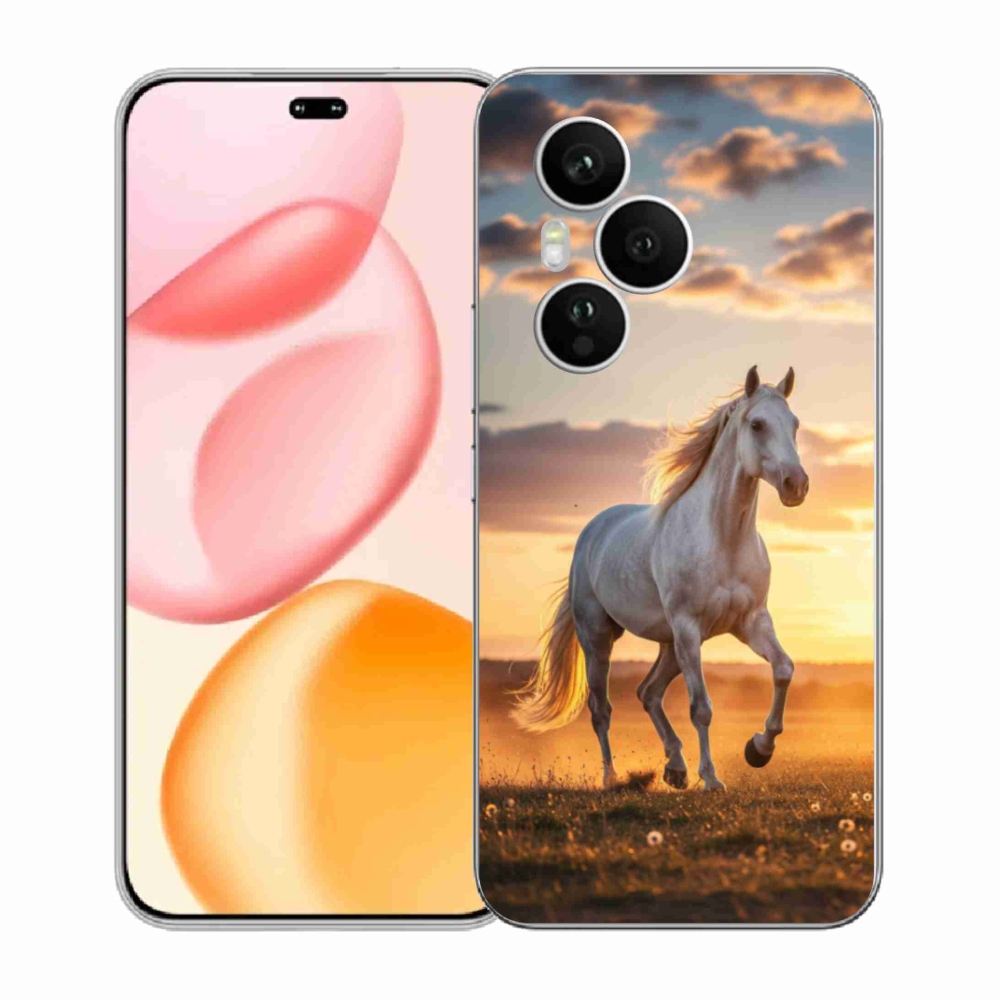 Gelový kryt mmCase na Honor 400 Pro - běžící bílý kůň 2