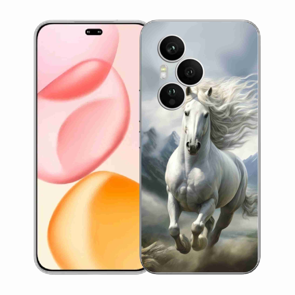 Gelový kryt mmCase na Honor 400 Pro - běžící bílý kůň 3