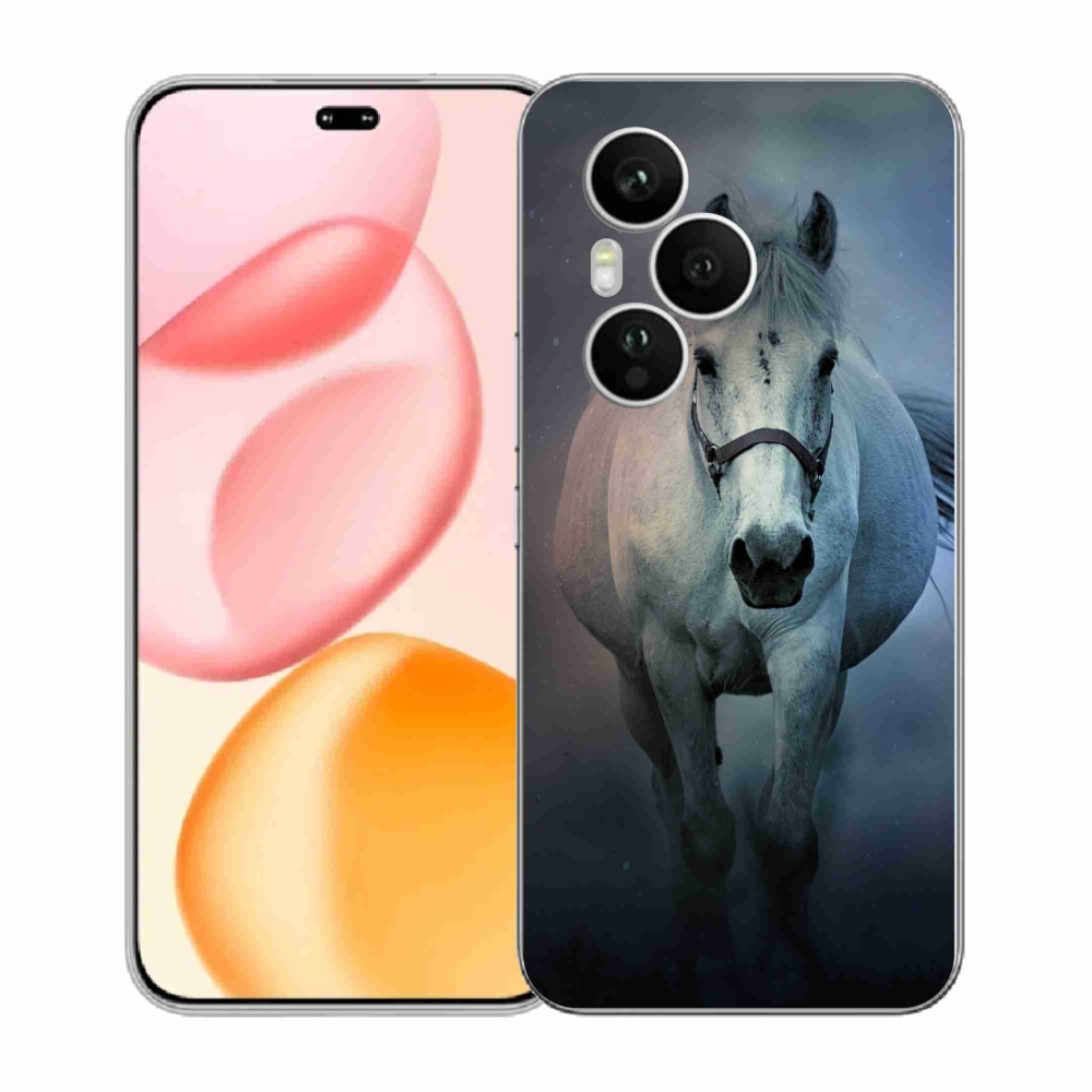 Gelový kryt mmCase na Honor 400 Pro - běžící bílý kůň