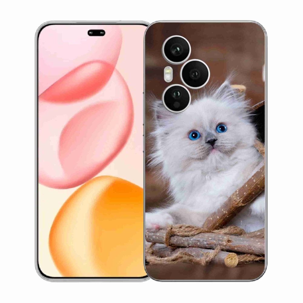 Gelový kryt mmCase na Honor 400 Pro - bílé kotě