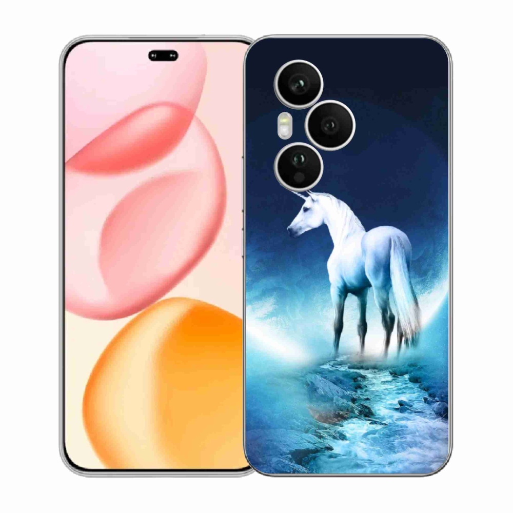 Gelový kryt mmCase na Honor 400 Pro - bílý jednorožec