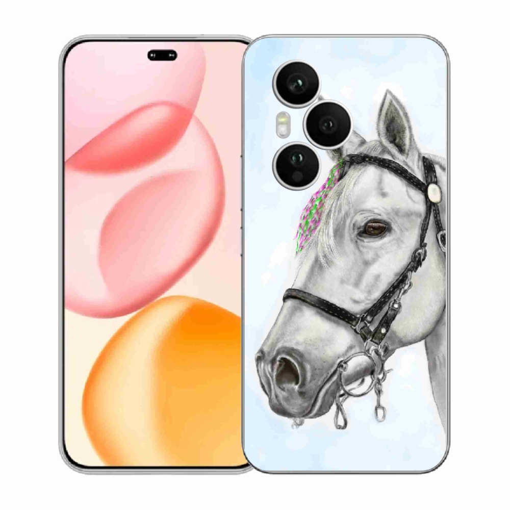 Gelový kryt mmCase na Honor 400 Pro - bílý kůň 1