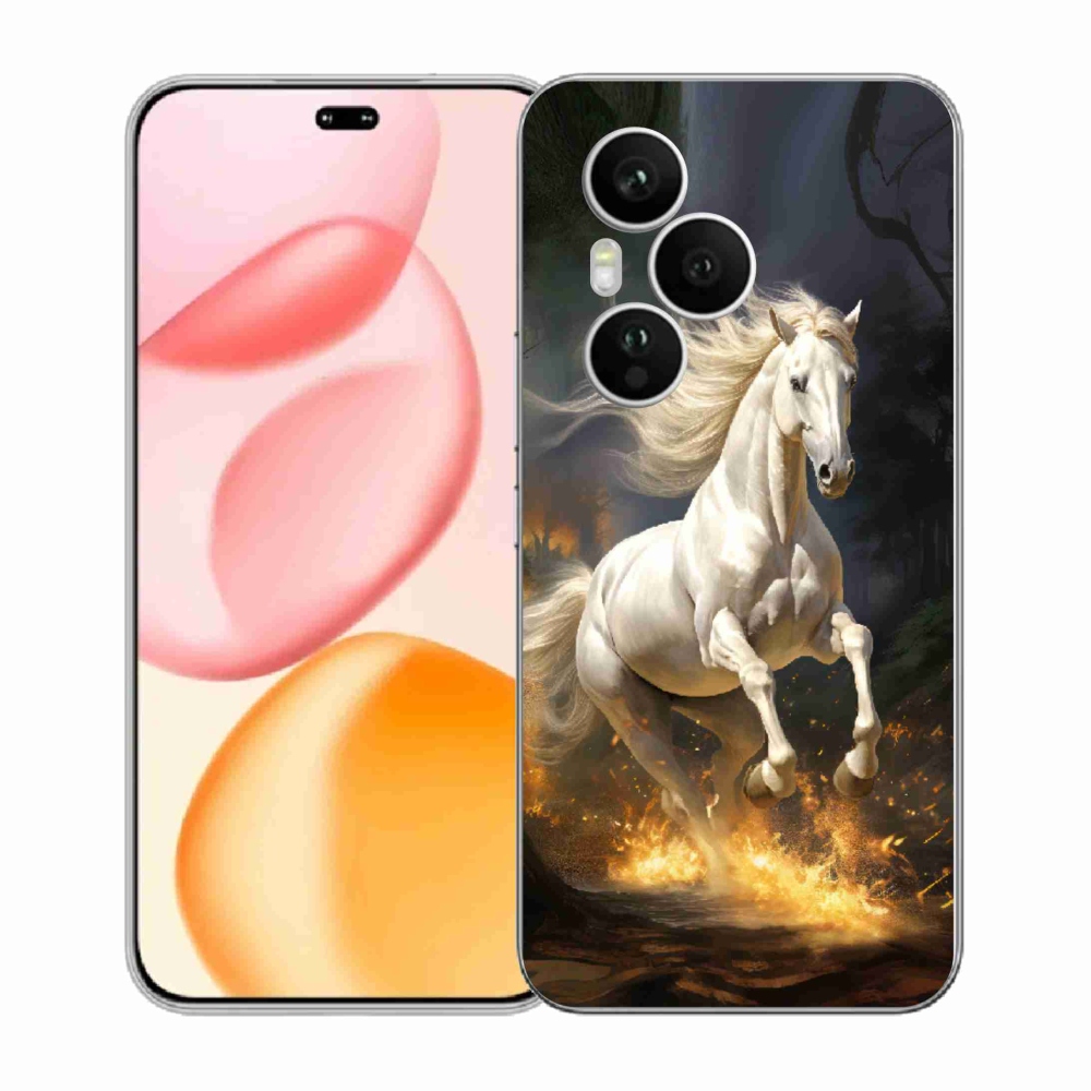 Gelový kryt mmCase na Honor 400 Pro - bílý kůň 2