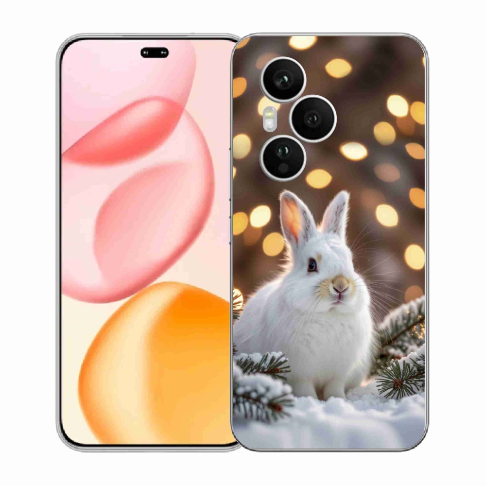 Gelový kryt mmCase na Honor 400 Pro - bílý zajíc