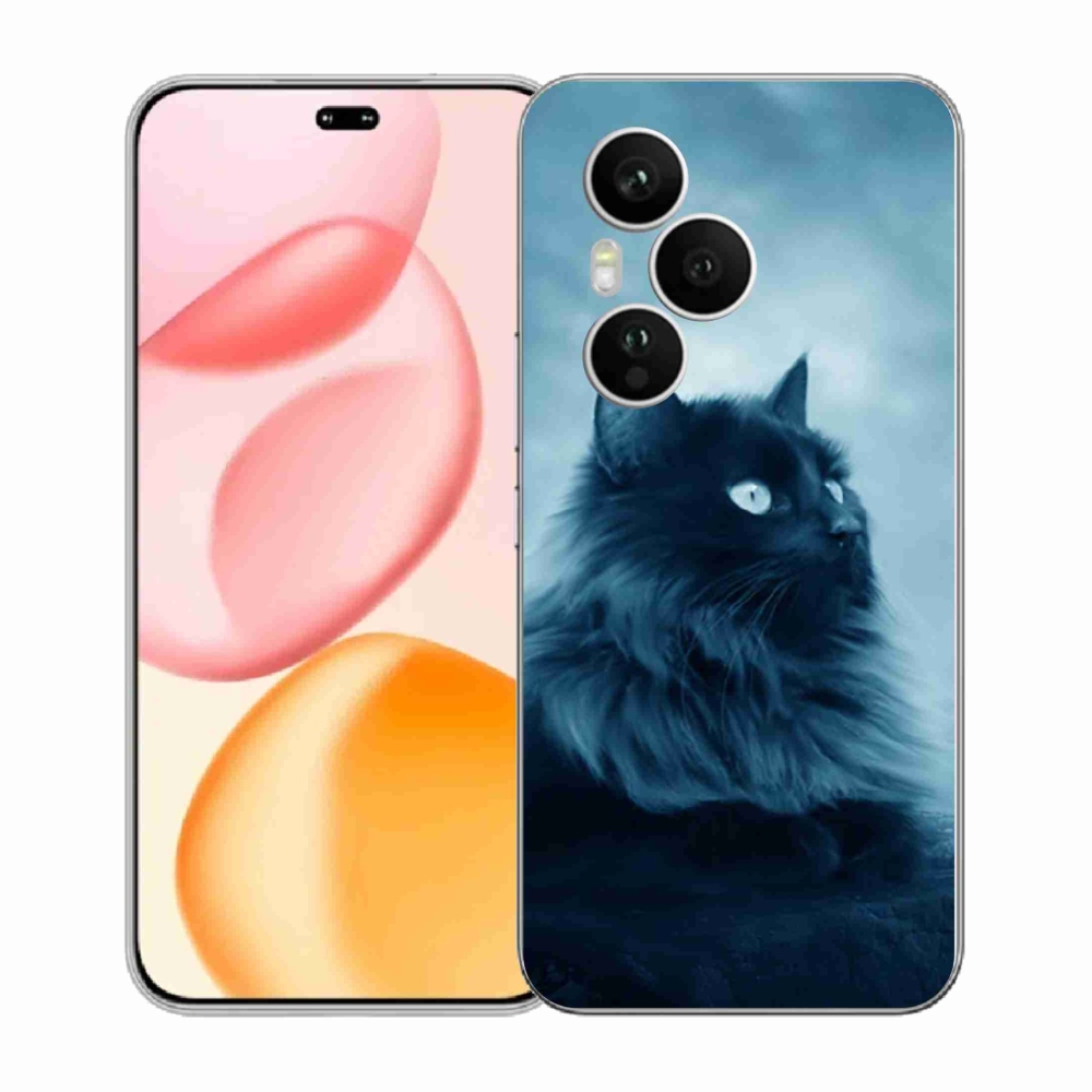 Gelový kryt mmCase na Honor 400 Pro - černá kočka 1