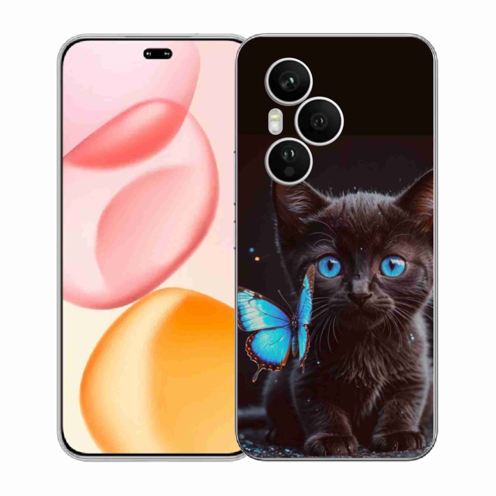 Gelový kryt mmCase na Honor 400 Pro - černé kotě 3