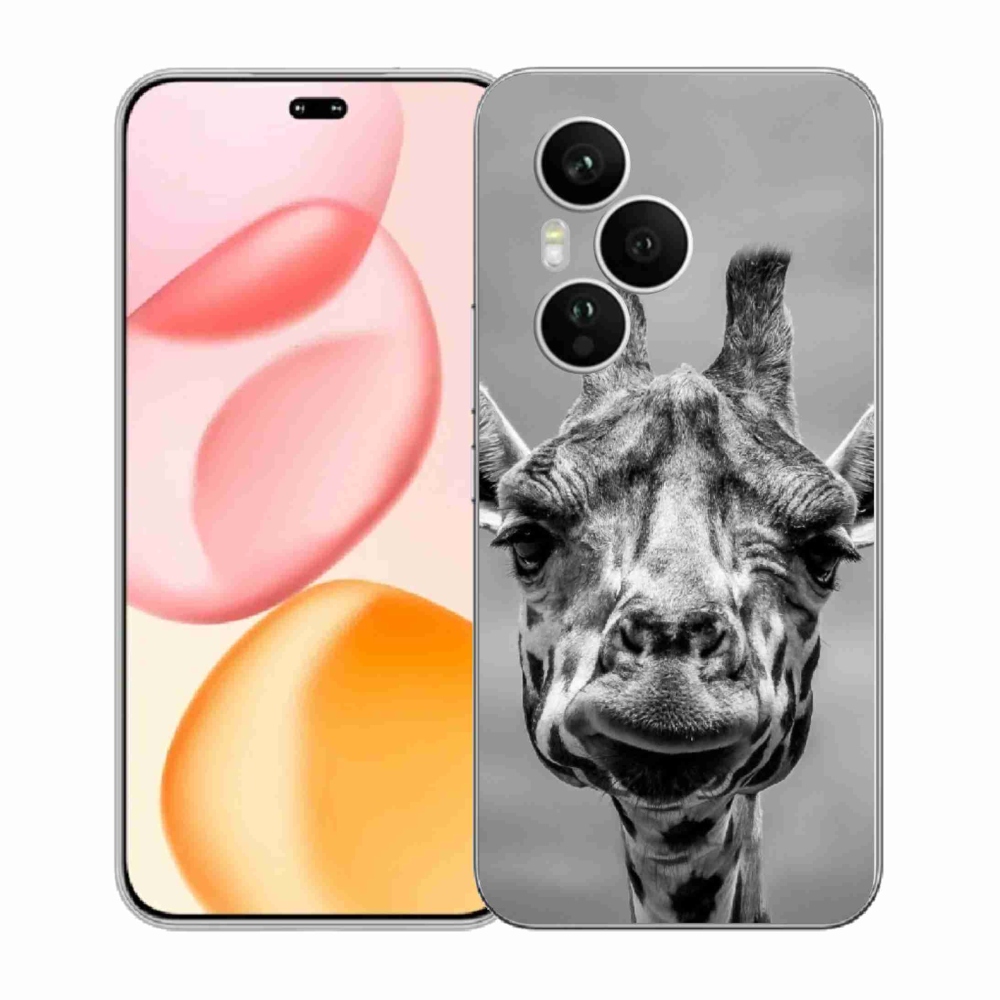 Gelový kryt mmCase na Honor 400 Pro - černobílá žirafa