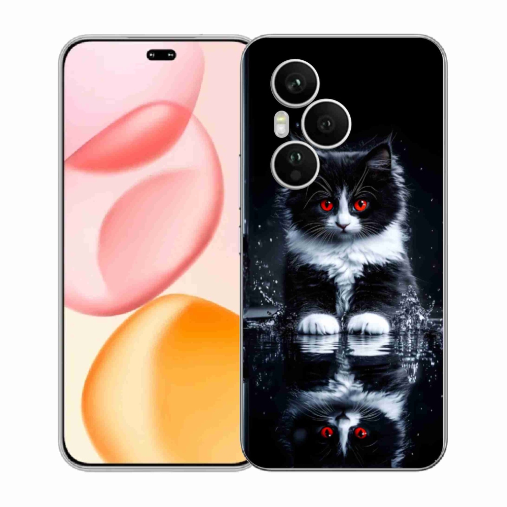 Gelový kryt mmCase na Honor 400 Pro - černobílé kotě