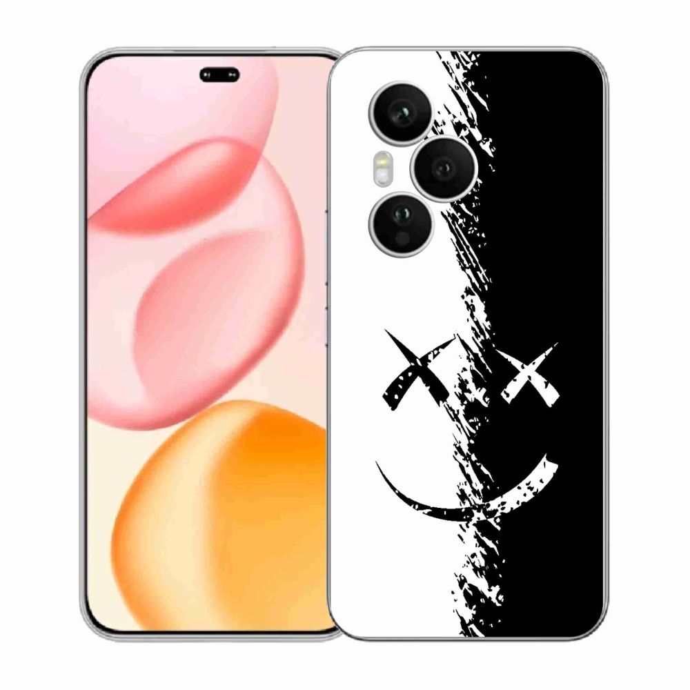 Gelový kryt mmCase na Honor 400 Pro - černobílý smajlík