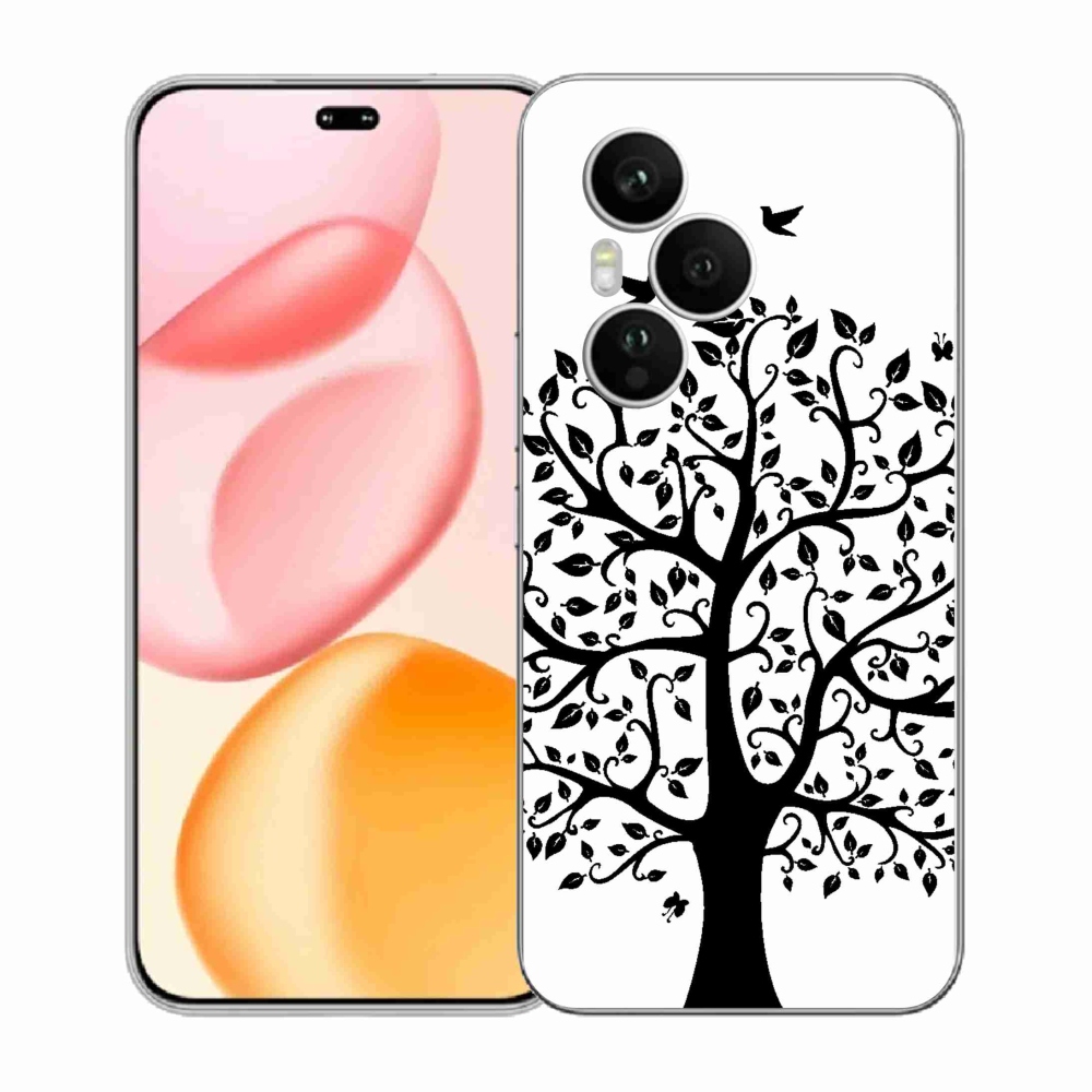 Gelový kryt mmCase na Honor 400 Pro - černobílý strom