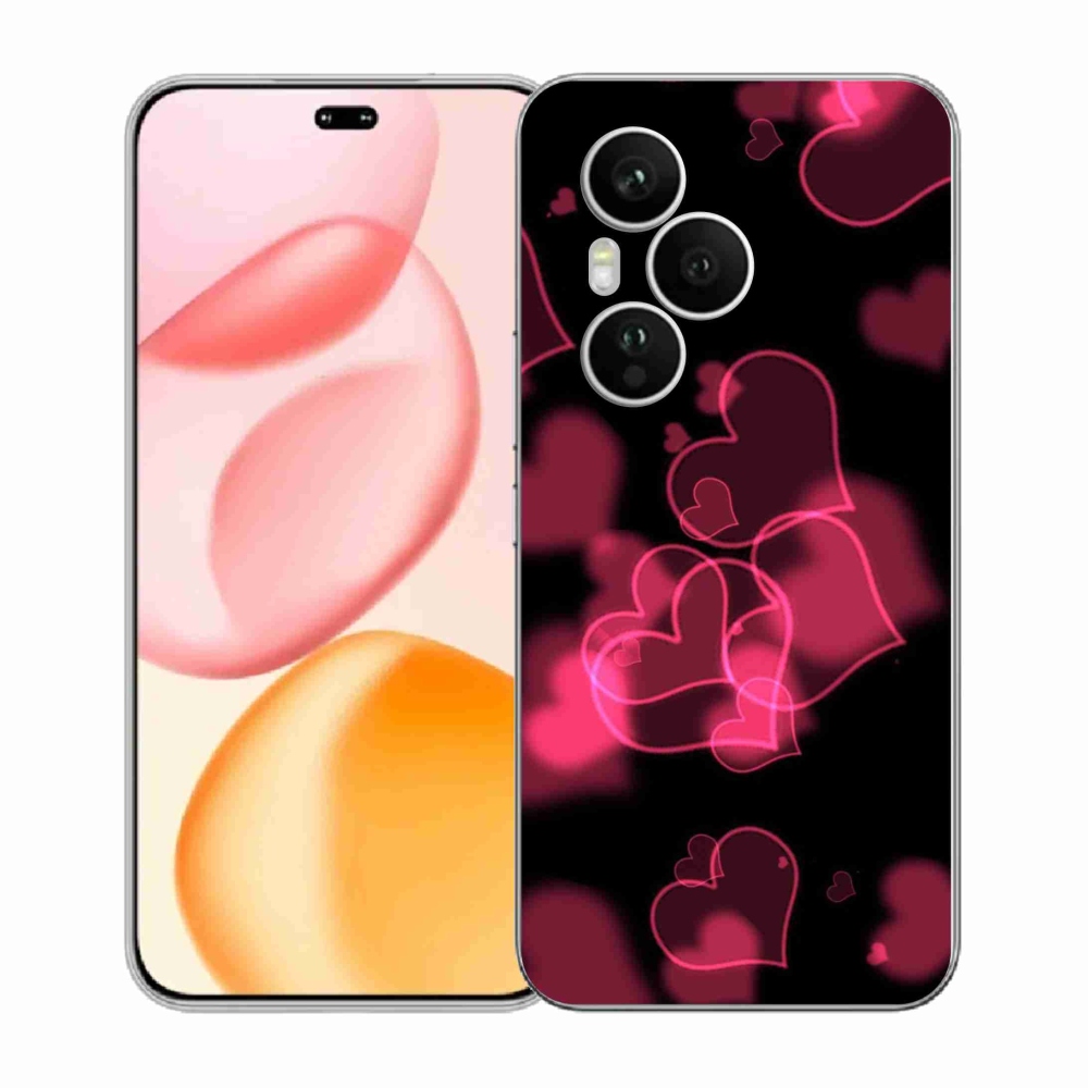 Gelový kryt mmCase na Honor 400 Pro - červená srdíčka