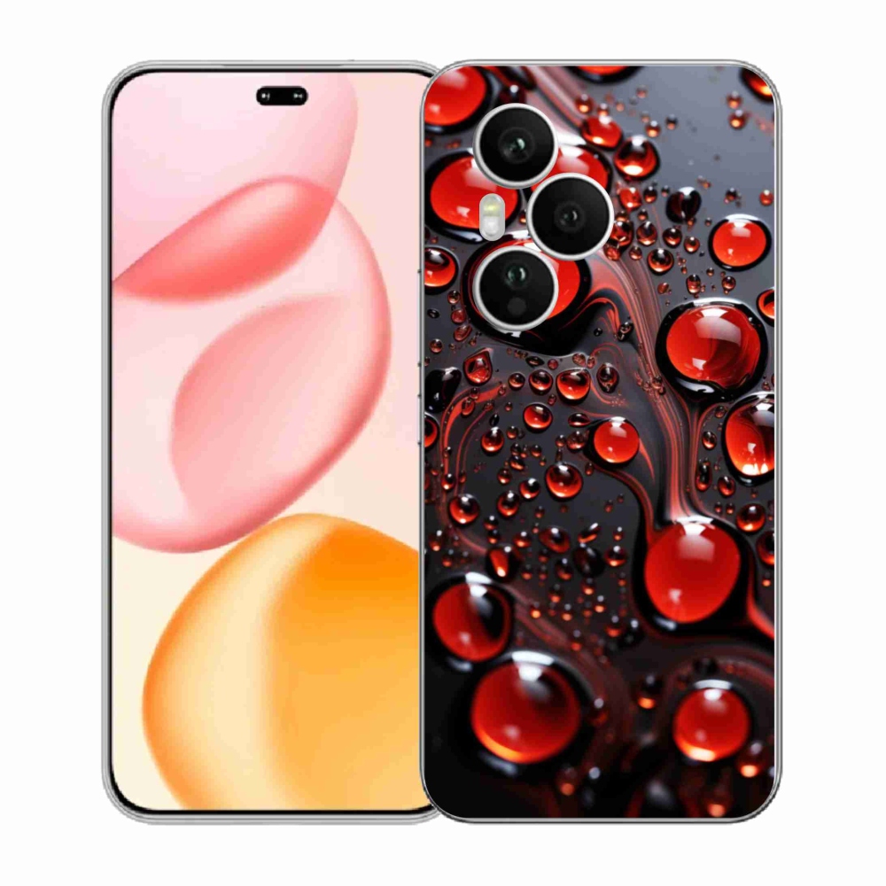 Gelový kryt mmCase na Honor 400 Pro - červené kapky 2