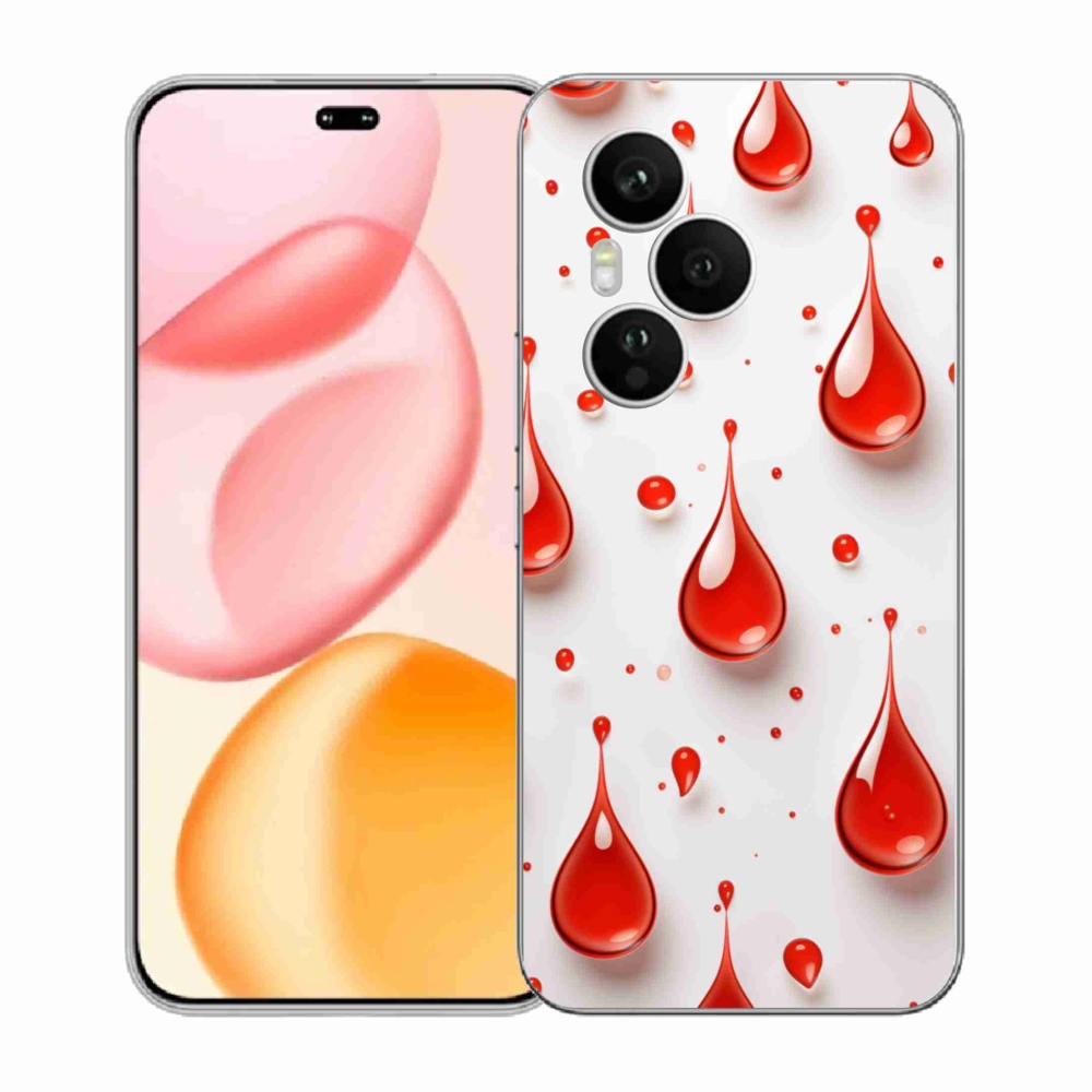 Gelový kryt mmCase na Honor 400 Pro - červené kapky