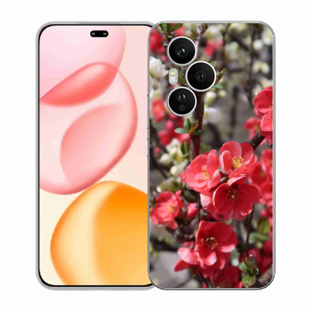 Gelový kryt mmCase na Honor 400 Pro - červené květy