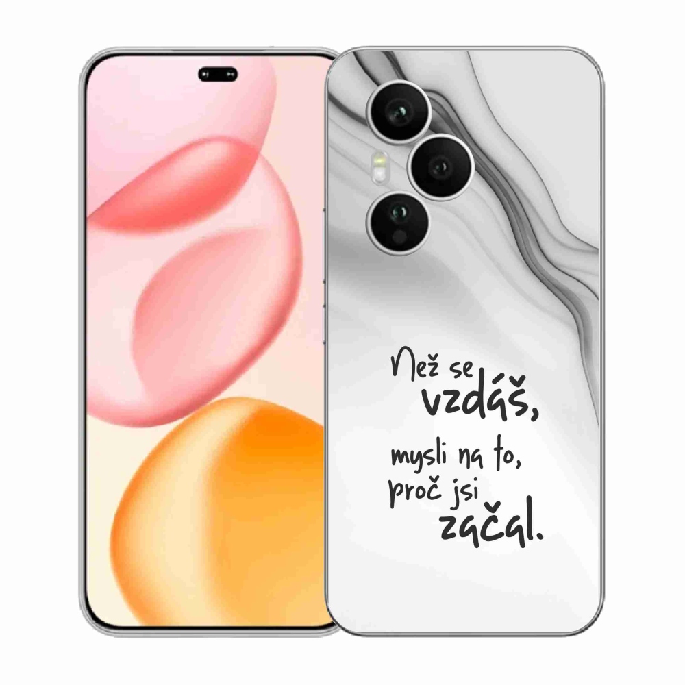 Gelový kryt mmCase na Honor 400 Pro - citát 2 bílé pozadí