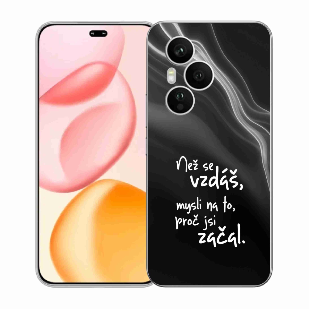Gelový kryt mmCase na Honor 400 Pro - citát 2 černé pozadí