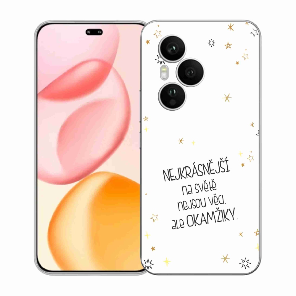 Gelový kryt mmCase na Honor 400 Pro - citát 4 bílé pozadí