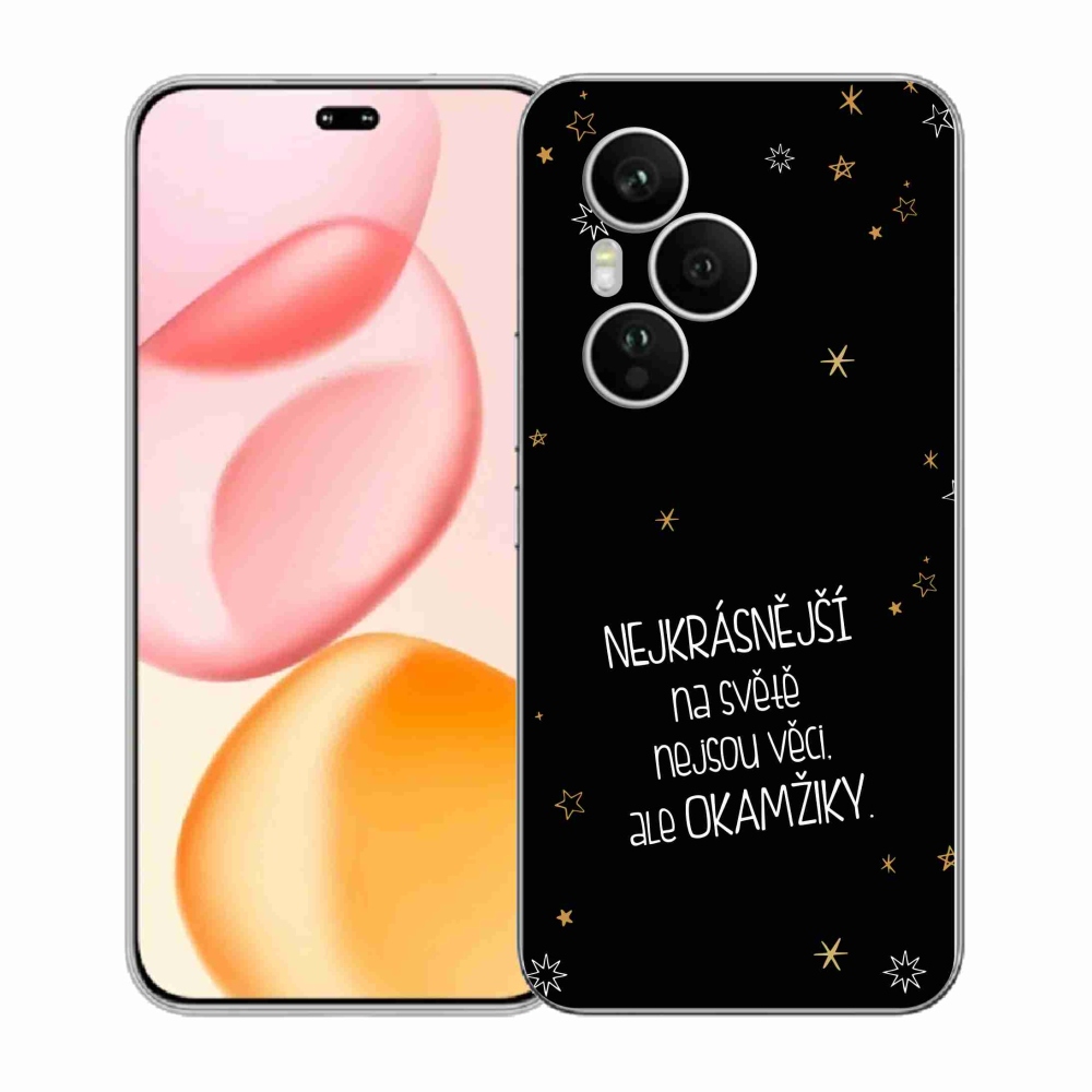 Gelový kryt mmCase na Honor 400 Pro - citát 4 černé pozadí