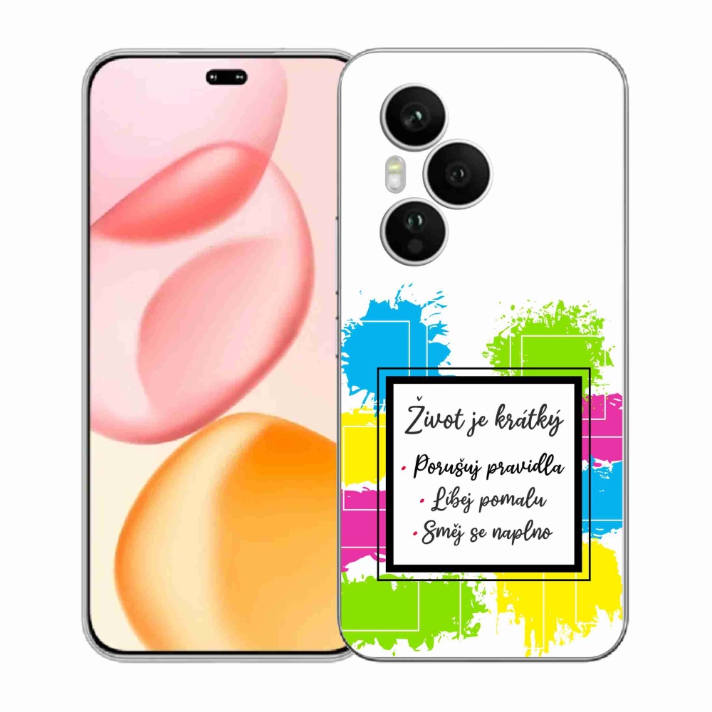 Gelový kryt mmCase na Honor 400 Pro - citát 5 bílé pozadí