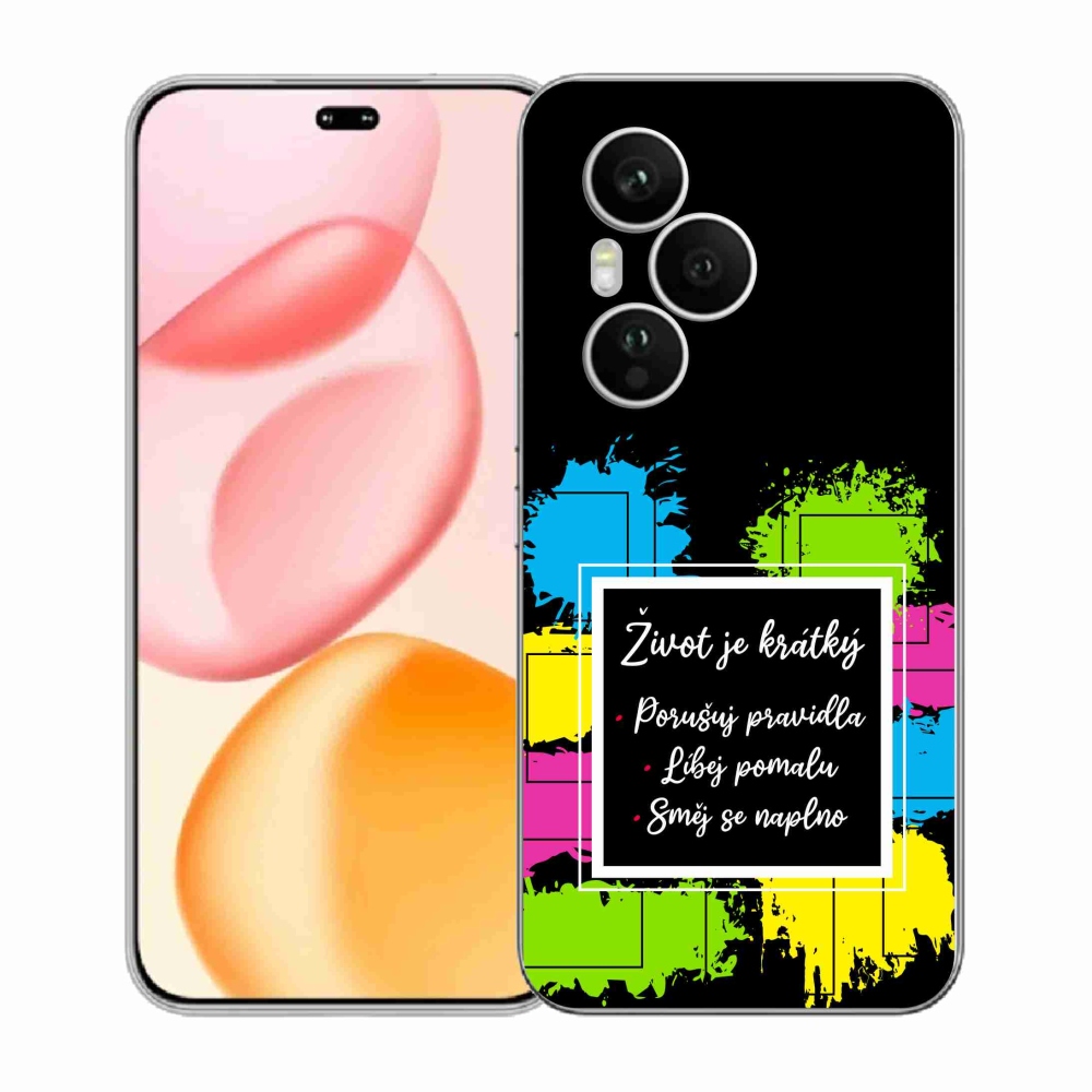 Gelový kryt mmCase na Honor 400 Pro - citát 5 černé pozadí