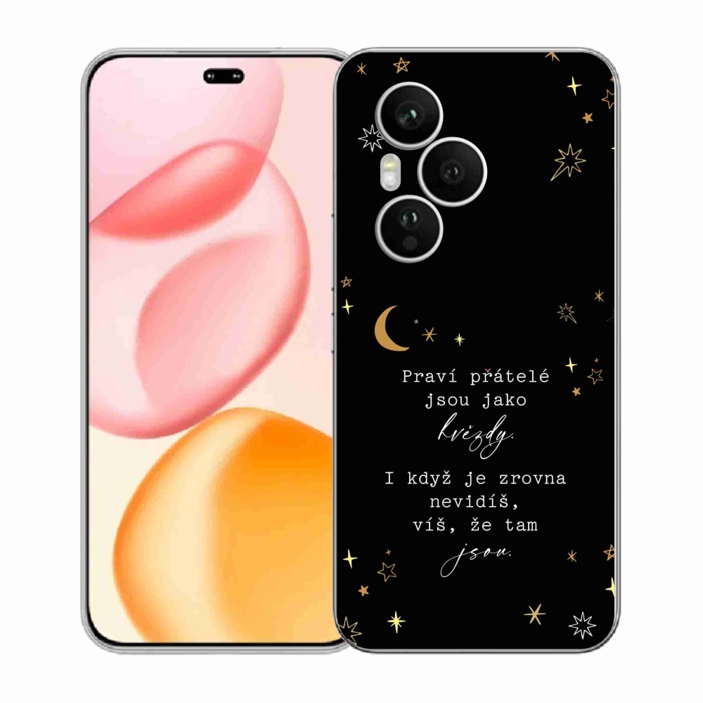 Gelový kryt mmCase na Honor 400 Pro - citát 6 černé pozadí