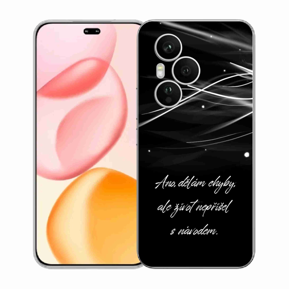Gelový kryt mmCase na Honor 400 Pro - citát černé pozadí