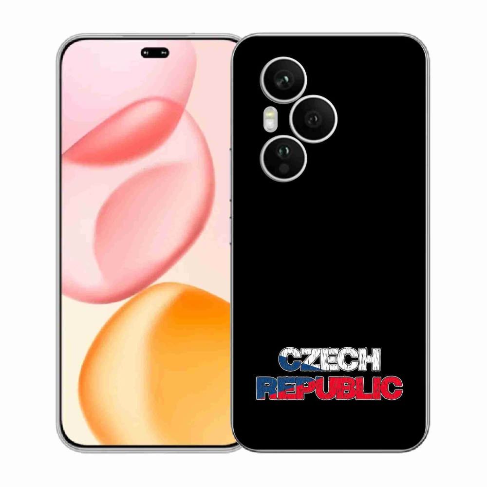 Gelový kryt mmCase na Honor 400 Pro - Czech Republic černé pozadí